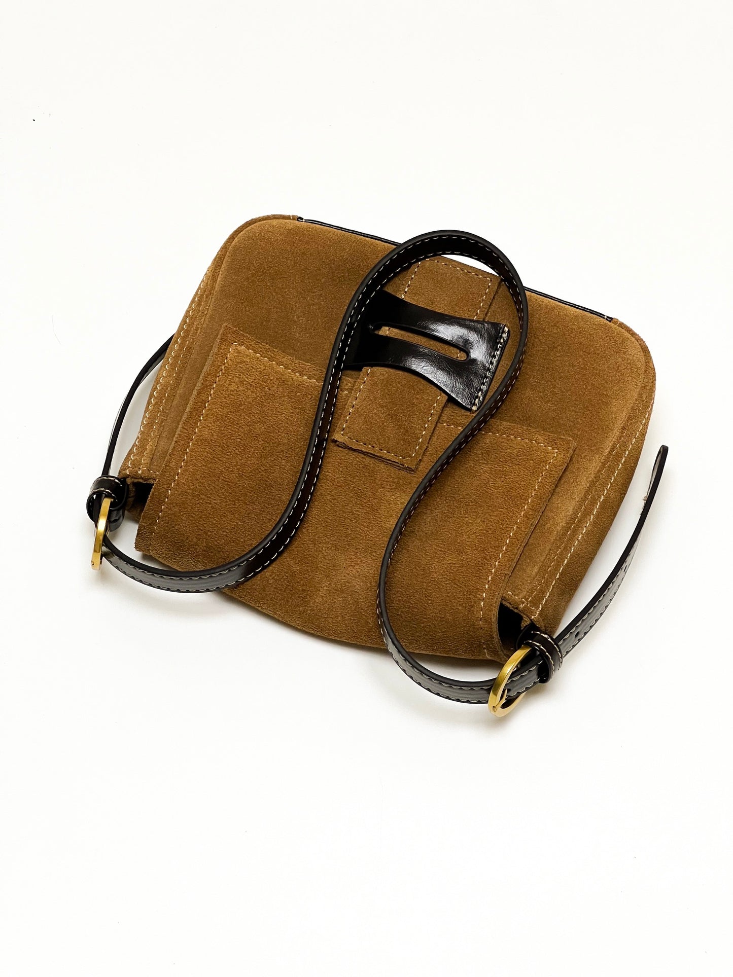 Vintage Style Suede Shoulder Bag