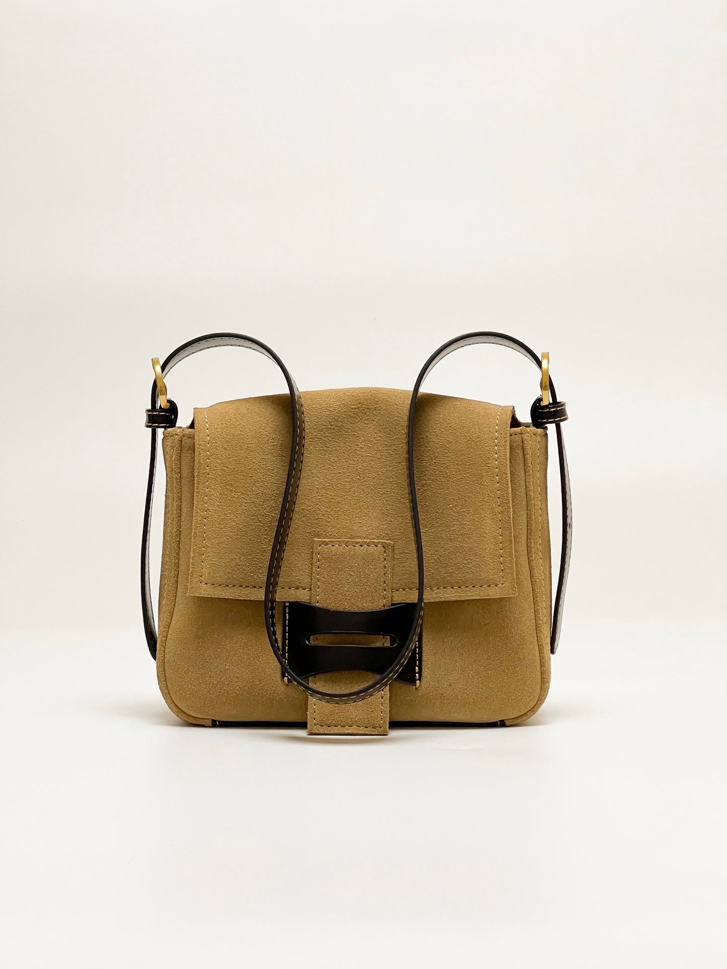 Vintage Style Suede Shoulder Bag