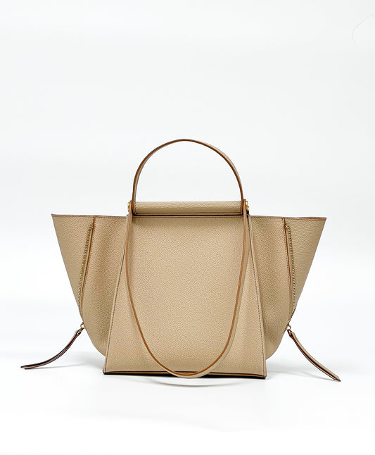 Winged Elegance Leather Tote